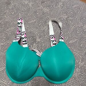 Victoria's Secret Green Bra with Logo Straps